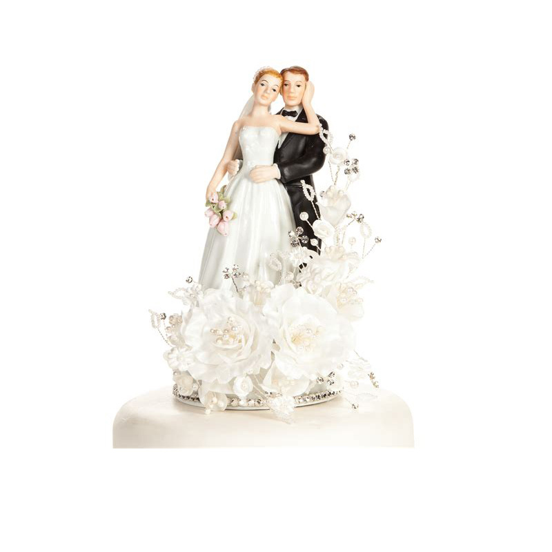 Wedding gift resin bride and groom couple cake topper