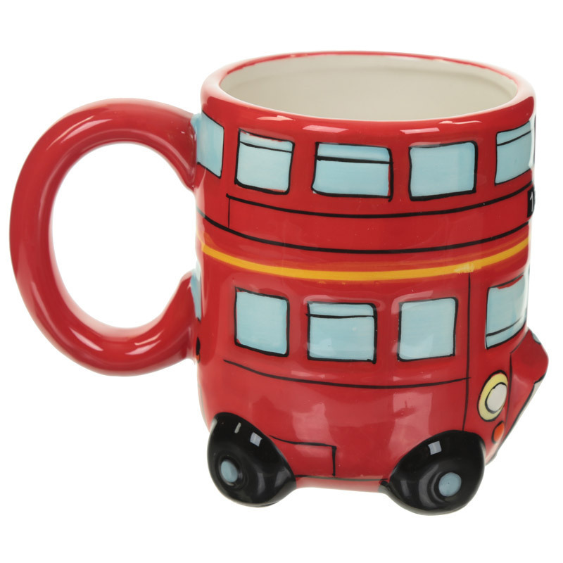 Unique car shaped mug double decker bus ceramic car mug