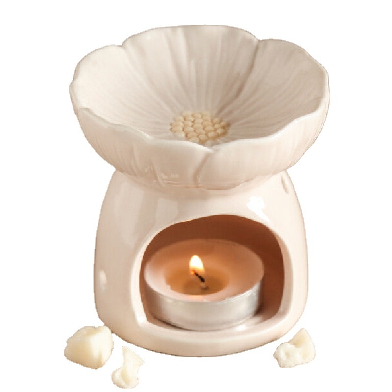 Flower Blossom Home Decor Scented Custom Ceramic Wax Melt Burner