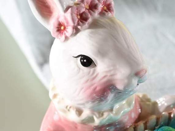 3D Decorative Bunny Easter Basket Gift Wholesale Easter Egg Basket