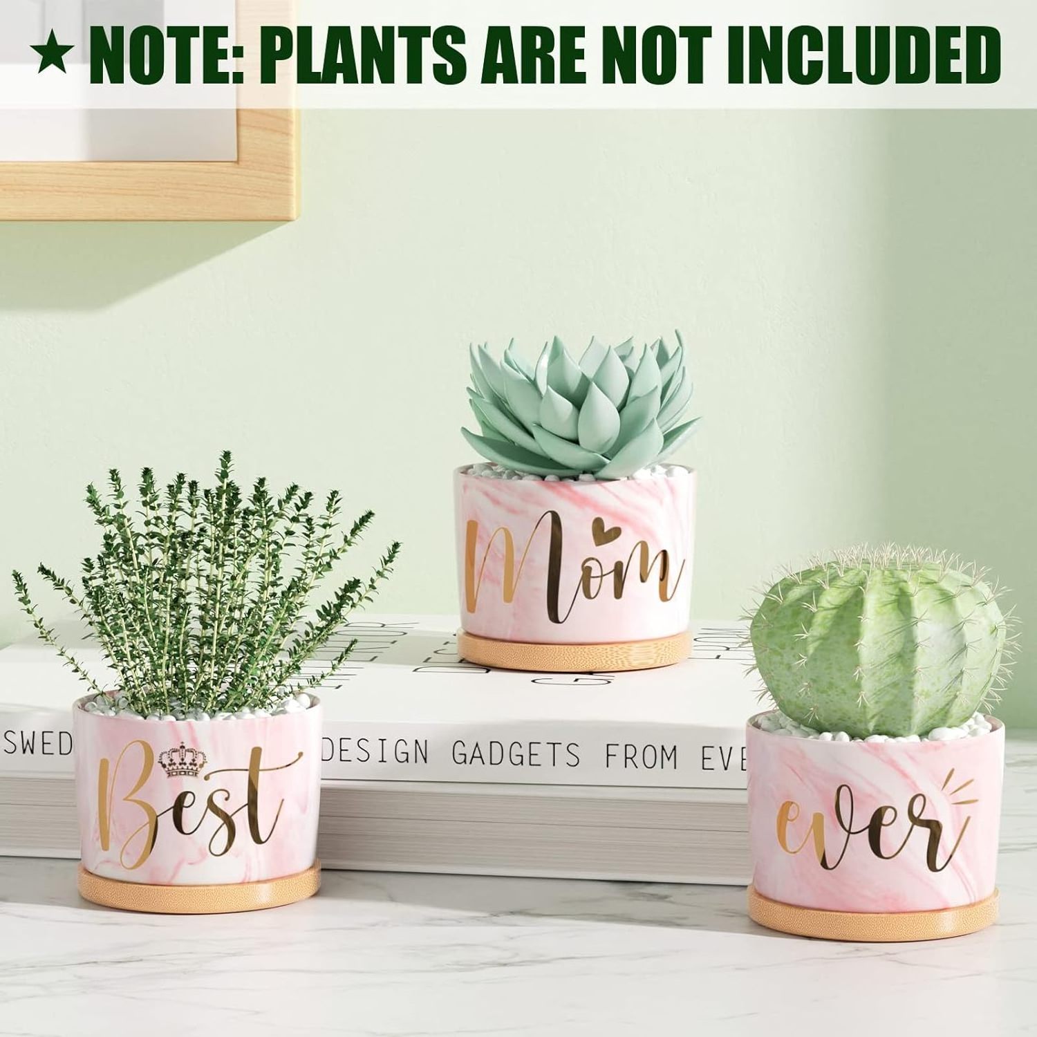 Marble Ceramic Daughter Son Unique Mother Gifts Mom Ever Succulent Pots for Plant Indoor Ceramic Planter