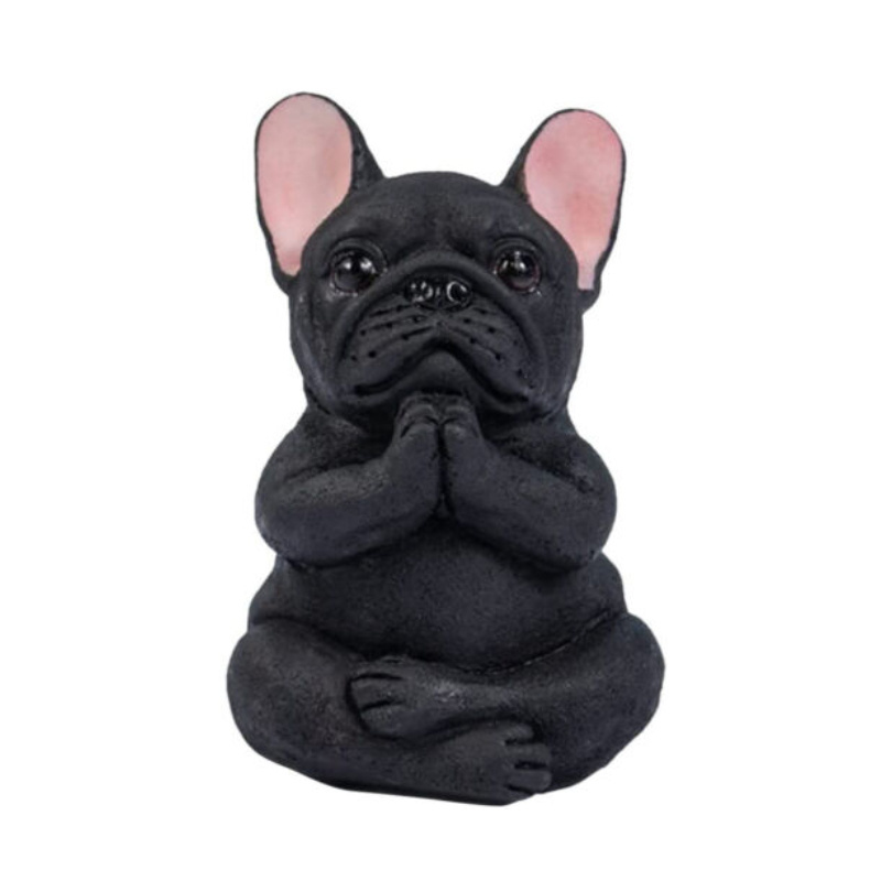 Resin Lovely Dog Ornament Dog Figurine Statue Sculpture for Garden Lawn