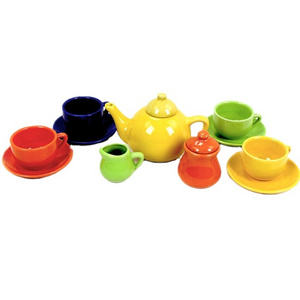 children toy ceramic teapot and cups mini tea set