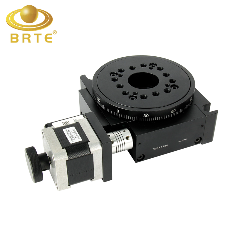 BRTE7SRA1100 aluminum 100mm diameter Translation Rotation Motorized Rotary Stage