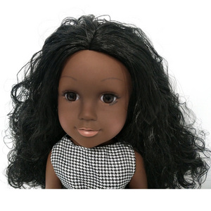 Factory Supply Wholesale Fashion Vinyl Doll 18 Inch Black Doll Toy For Girls