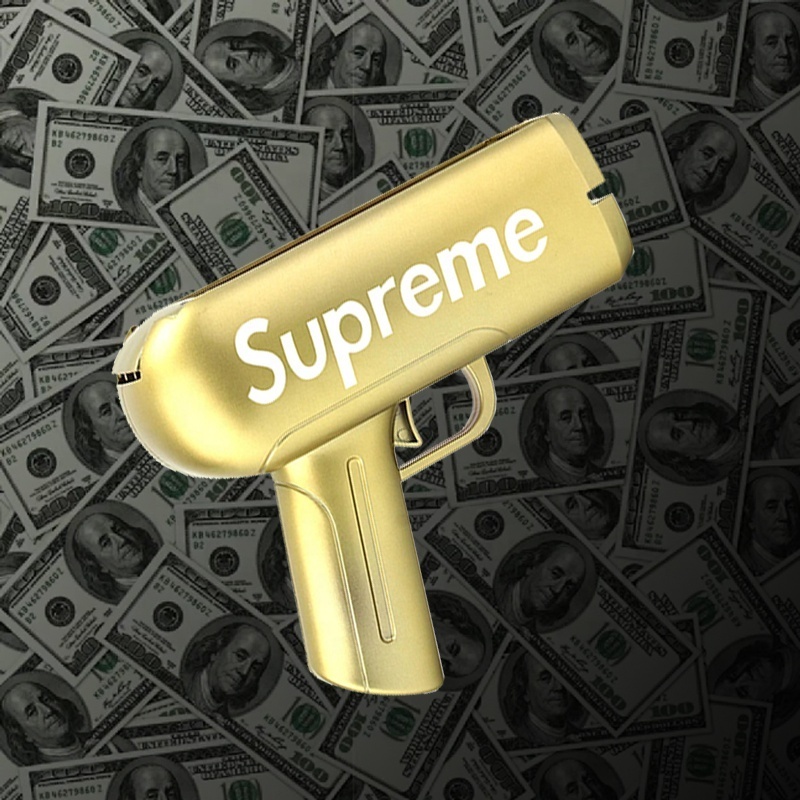 Wholesale Gold money gun Make Cash Money Rain de dinero Gun Toy Shot Spray Real Golden money gun for party