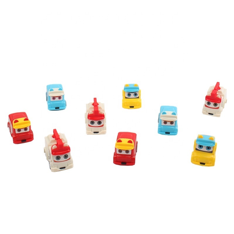 9pcs Promotional toys plastic pull back toy car model cars mini school bus