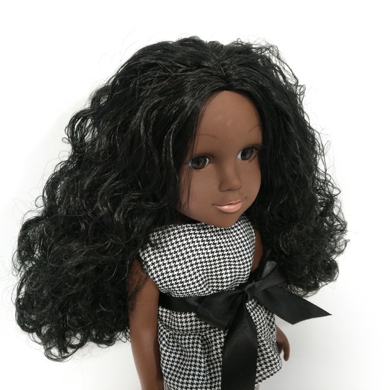 Factory Supply Wholesale Fashion Vinyl Doll 18 Inch Black Doll Toy For Girls