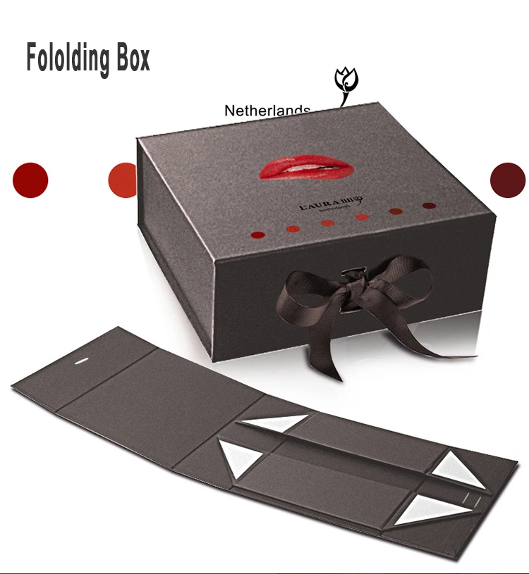 Collapsible Rigid Paper Cardboard Empty Packaging Magnetic Closure Custom Black Shoe Foldable Magnetic Paper Gift Box With Logo