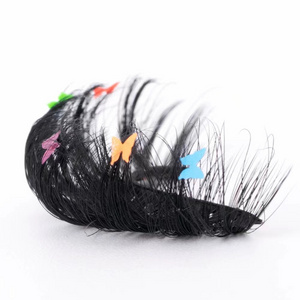 Colored Russian strip lashes sequin lashes with butterfly decals fluffy butterfly color eyelashes