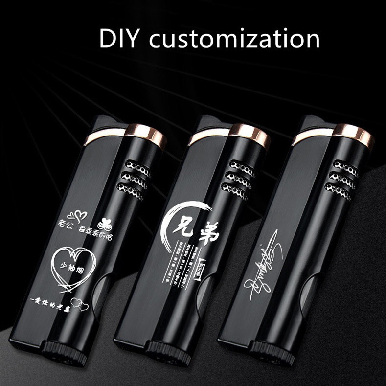 Windproof Universal Refill Cigarette Gas Lighter Promotional Torch Refillable Butane Gas Lighter