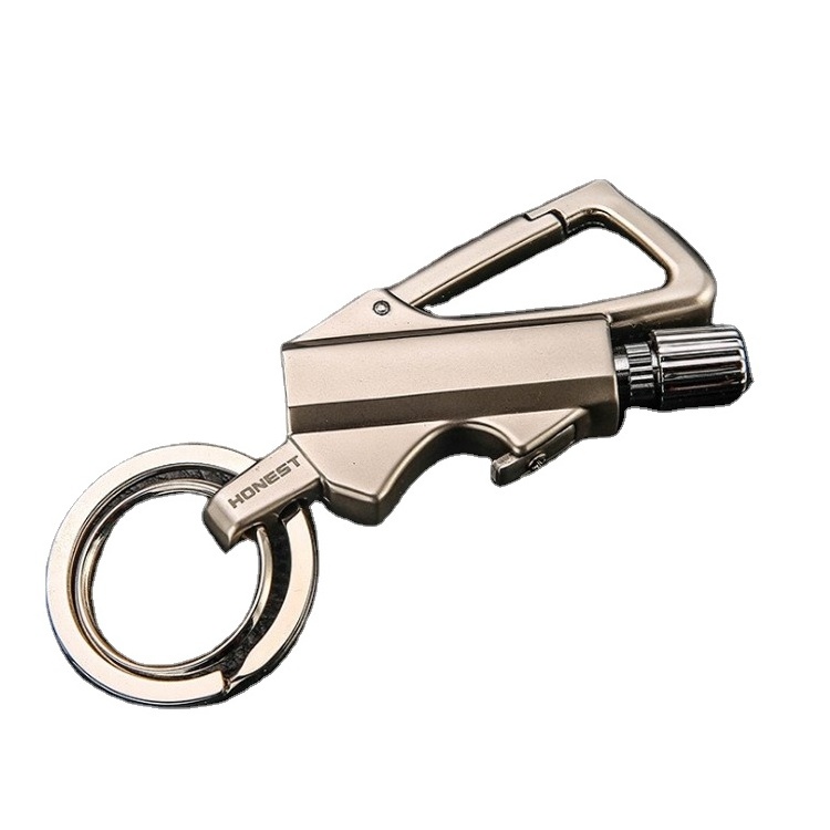 Multi Function Bottle Opener Metal Match Oil Lighter Holder Keychain Lighter