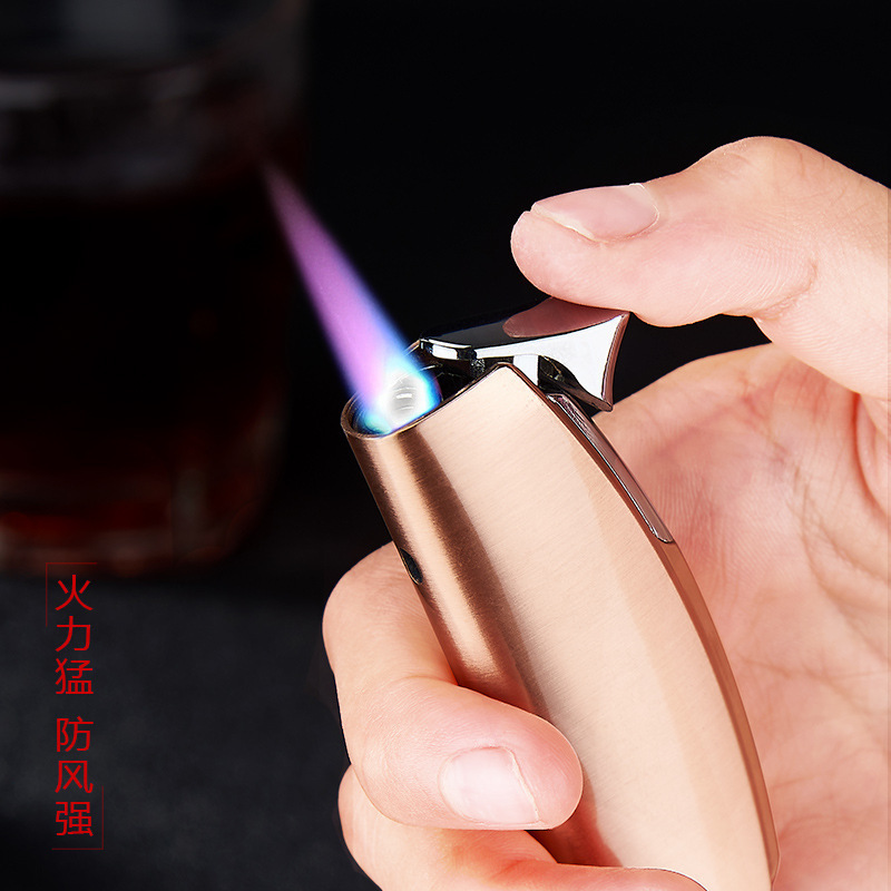 New style single jet flame cigar windproof premium torch lighter for wholesale with custom Logo