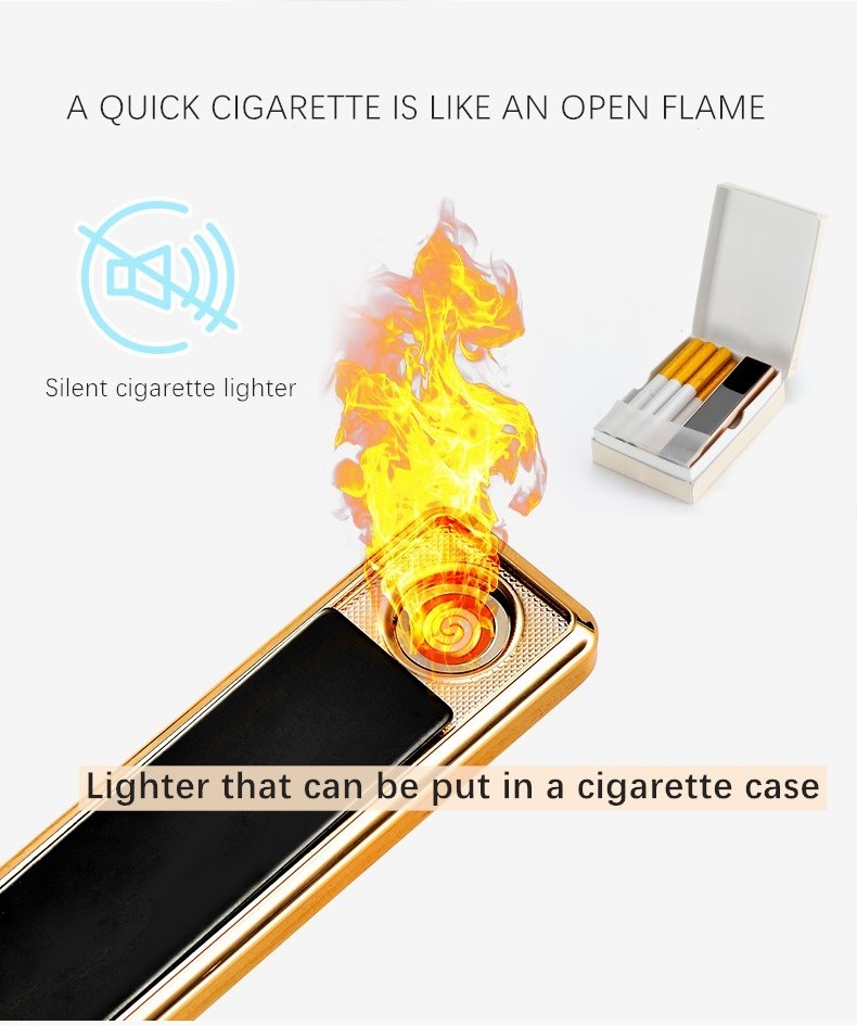 Electronic lighter tin style heating coil lighting cigarette customize logo electric multi color usb lighter