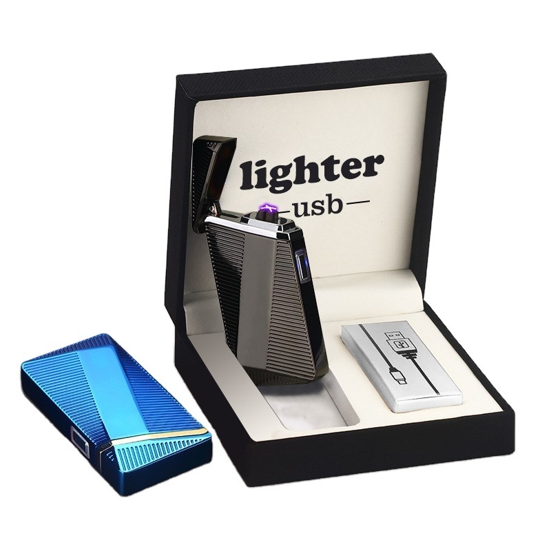 New double arc windproof USB chargeable outdoor double arc lighter/electric lighter