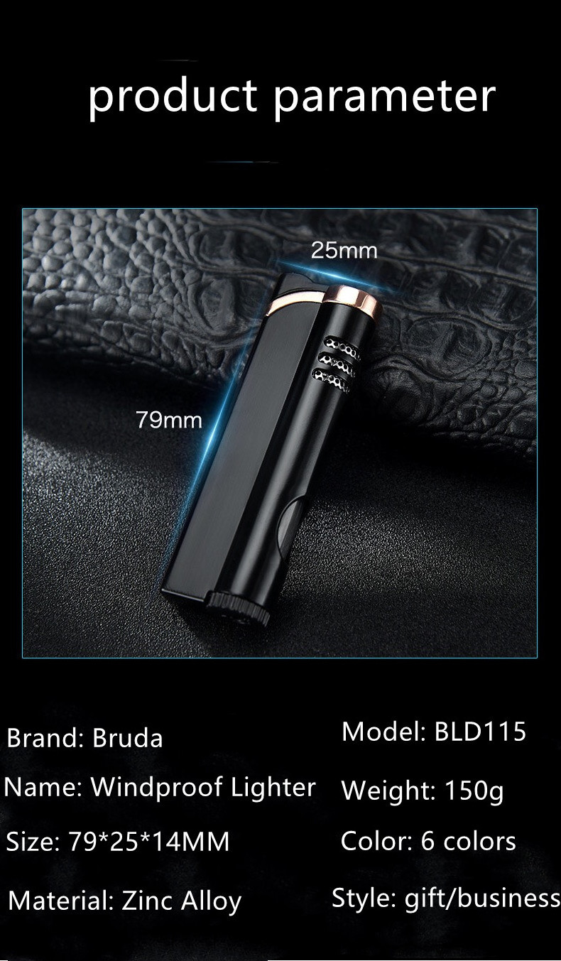 Windproof Universal Refill Cigarette Gas Lighter Promotional Torch Refillable Butane Gas Lighter