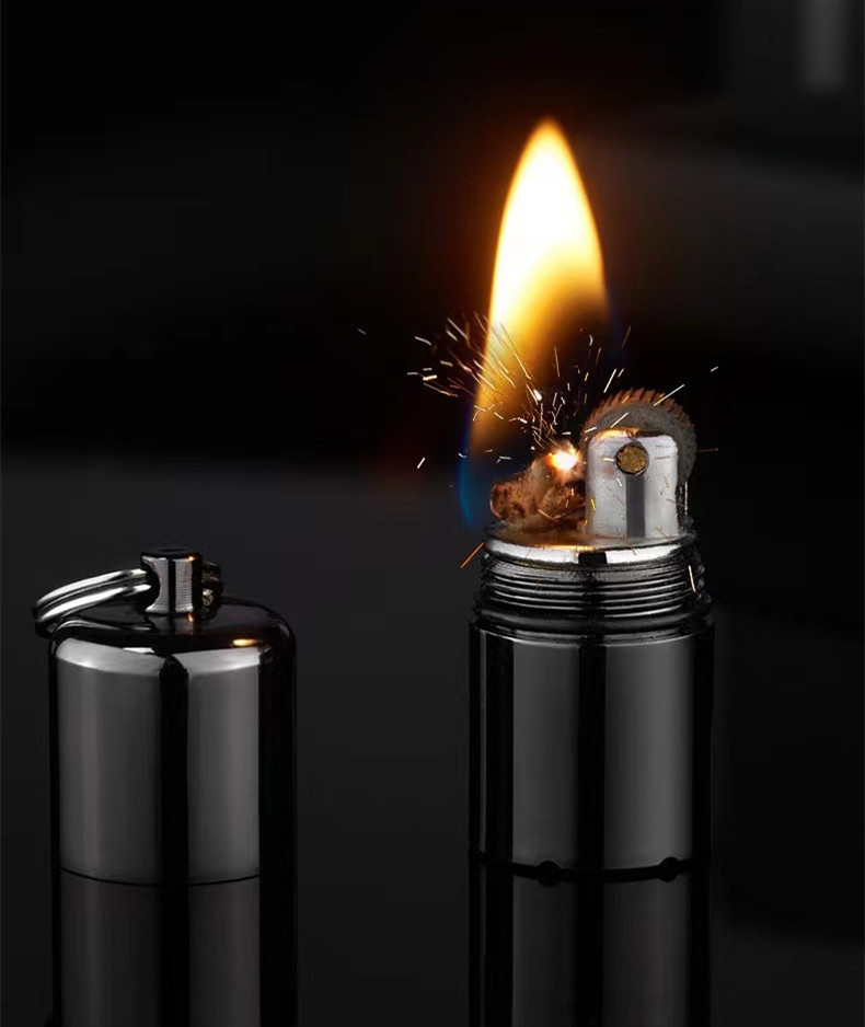 Mini retro key chain Kerosene lighter flame torch for cigarette and cigar