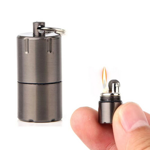 Mini retro key chain Kerosene lighter flame torch for cigarette and cigar