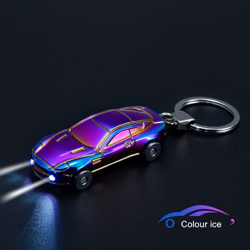 Creative car keychain charging cigarette lighter USB keychain support custom logo with lighting