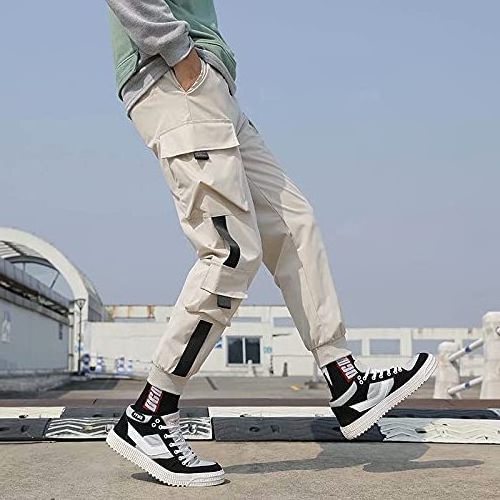 Men's Pants & Trousers Wholesale Pants Windbreak Fabric Baggy Shrink Pocket Cargo Elastic Men's Pants Trousers