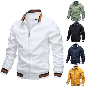 Custom Plus Size bomber jackets Fashion Men's Jackets Casual Waterproof Blank Golf Lightweight Windbreaker Bomber Jacket For Men