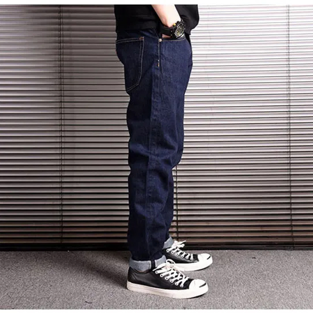 Latest Vintage Fashion Men's Jeans High Quality Selvedge Designer Casual Harem Pants Men Raw Denim Jeans Tapered Trousers