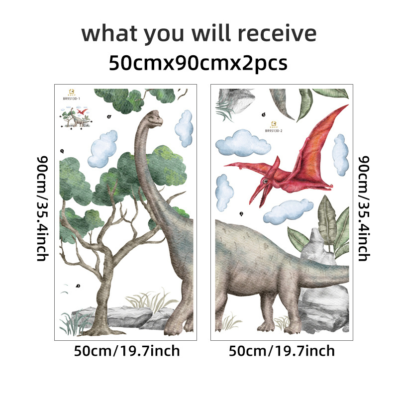 Pterosaur Flying Dinosaurs Wall Stickers for Kids Boy Room Bedroom Home Decoration Wall Decal