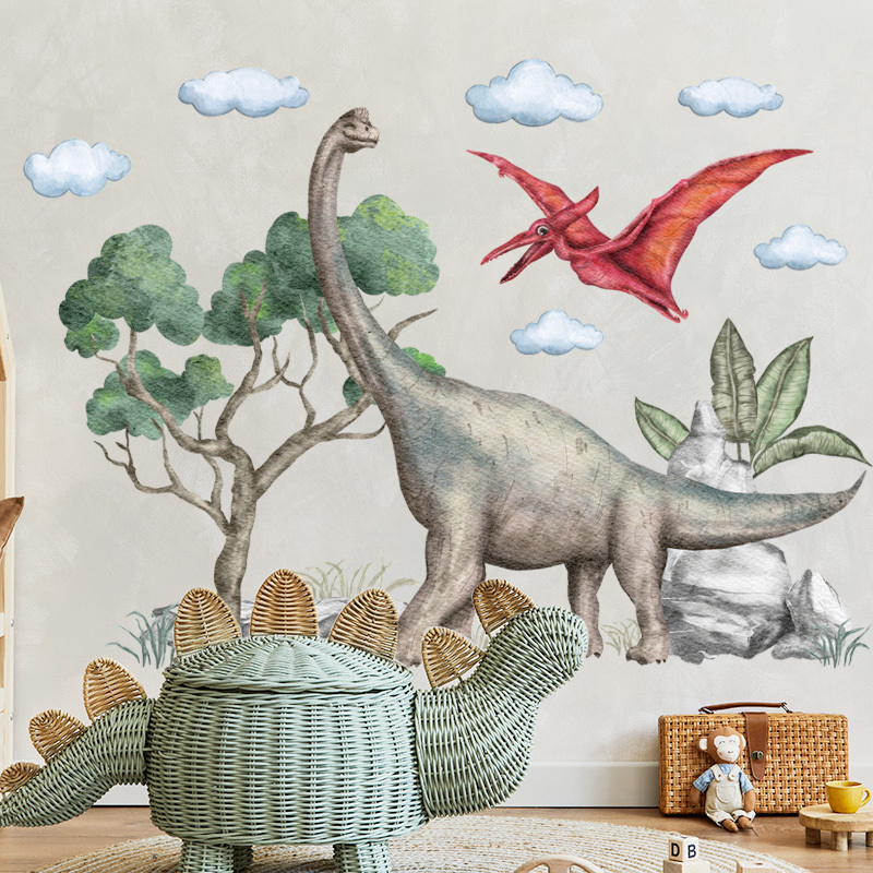 Pterosaur Flying Dinosaurs Wall Stickers for Kids Boy Room Bedroom Home Decoration Wall Decal