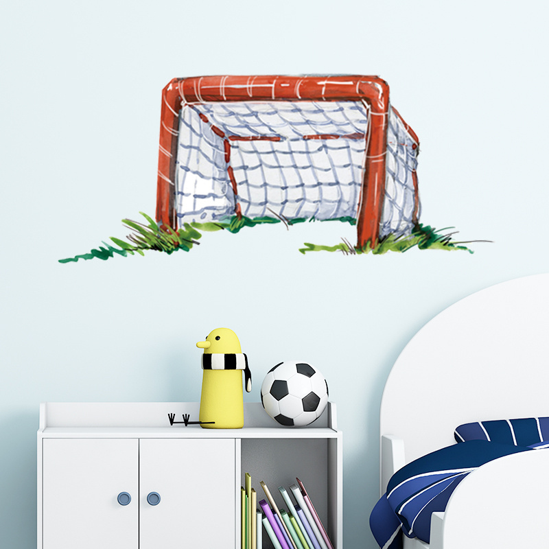 Football Player Soccer Goal Wall Stickers for Kids Room Boy Room Home Decoration Wall Decal