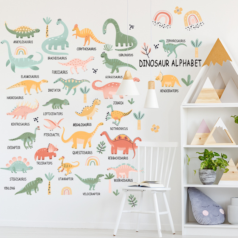 Dinosaur Kids Room Decorative Wall Stickers for Boys Room Nursery Wallpaper Wall Decal