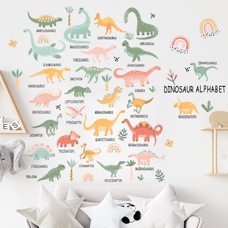 Dinosaur Kids Room Decorative Wall Stickers for Boys Room Nursery Wallpaper Wall Decal