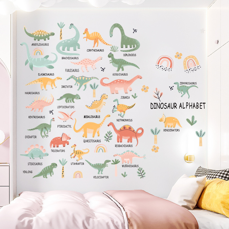 Dinosaur Kids Room Decorative Wall Stickers for Boys Room Nursery Wallpaper Wall Decal