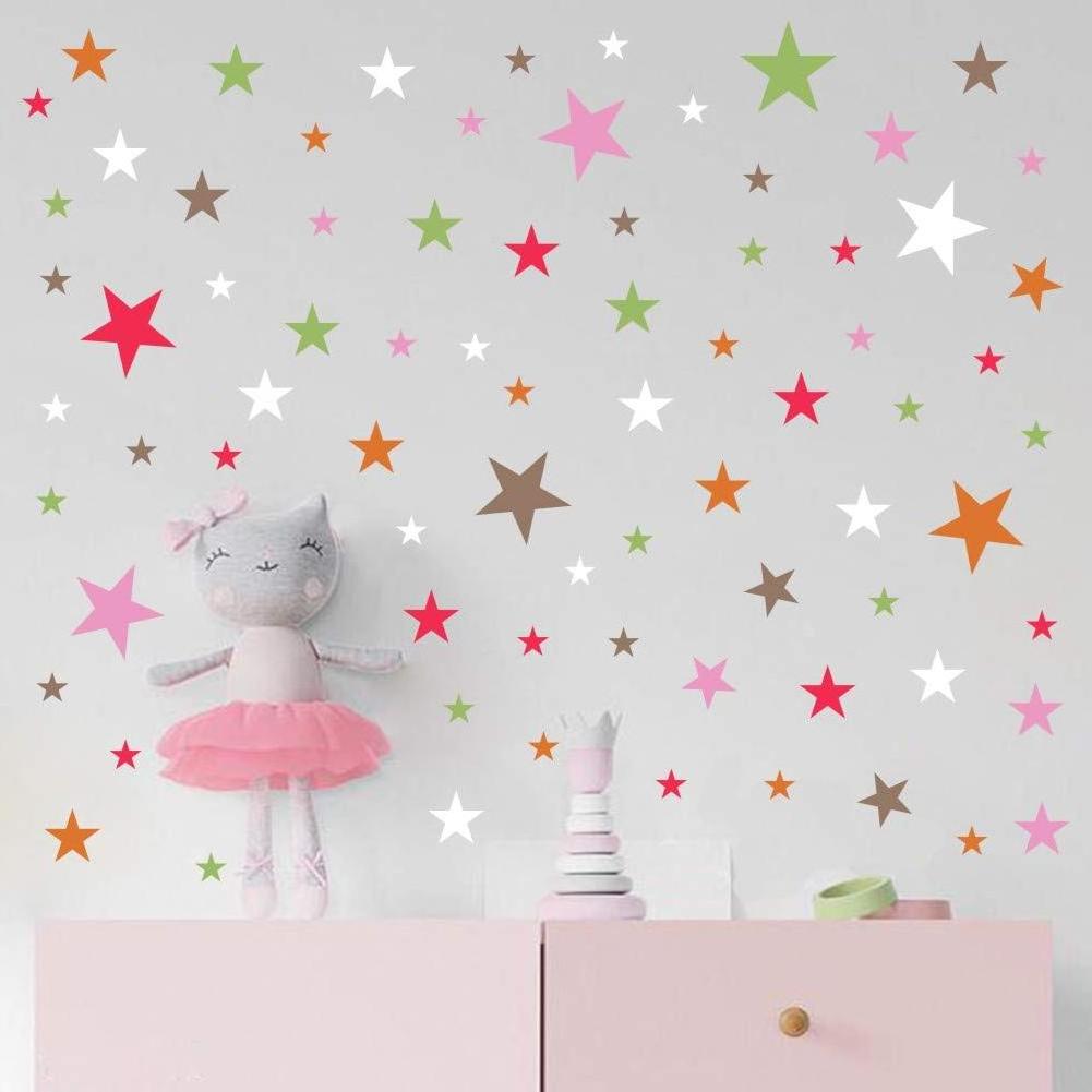 Scandinavian Decor 5 Point Stars Wall Stickers Baby Nursery Bedroom For Kids Room Home Decoration Children Wall Decals Art Kids