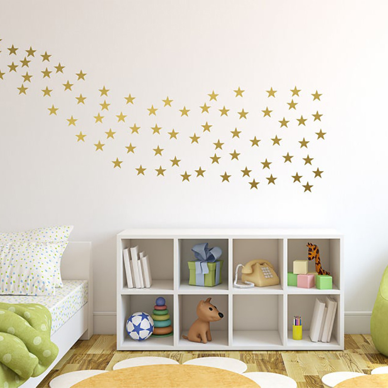 Scandinavian Decor 5 Point Stars Wall Stickers Baby Nursery Bedroom For Kids Room Home Decoration Children Wall Decals Art Kids