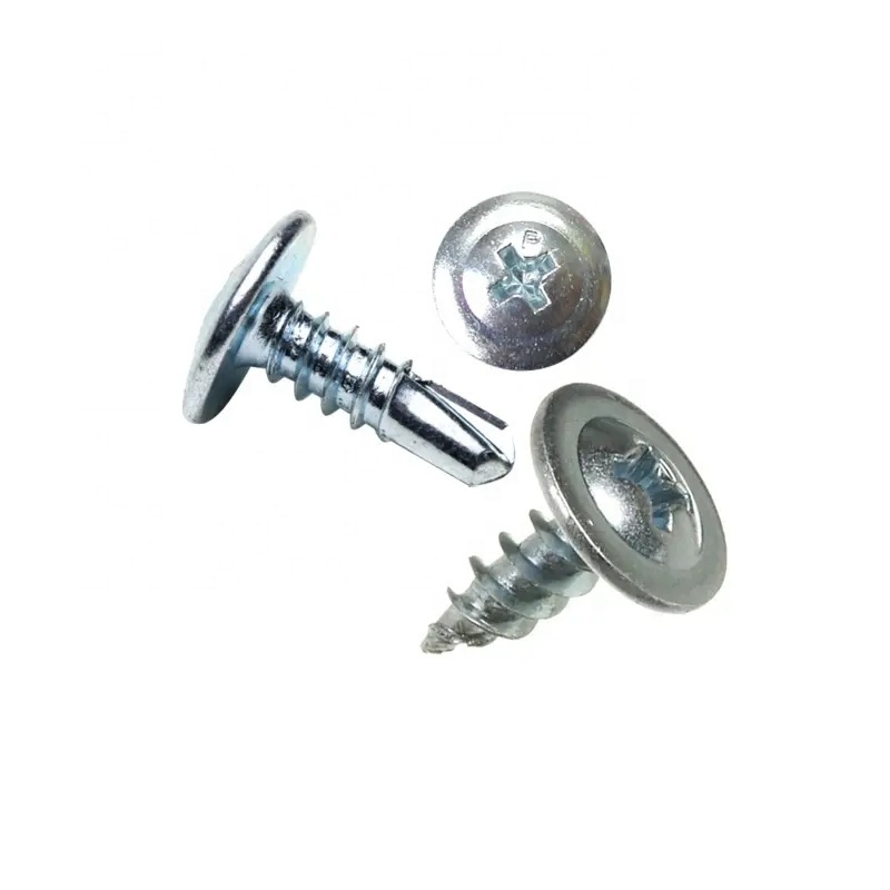 Blue White Zinc Plated  stainless steel thruss head self-tapping screw round head semicircle umbrella head mushroom screws