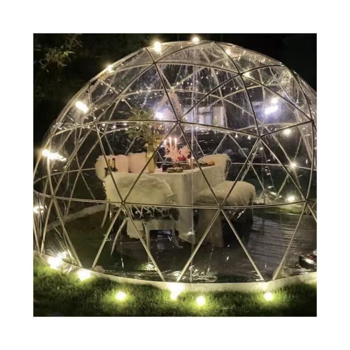 Brusen 3.6m Diameter Outdoor restaurant Cafe Bar Clear Dome Tent Dining Igloo