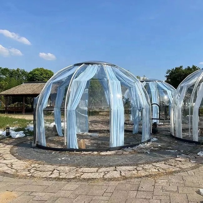 5-6 Person Igloo Dome Tent Hotel Polycarbonate Clear Tent Transparent Camping PC Bubble Dome geodesic Tent for House