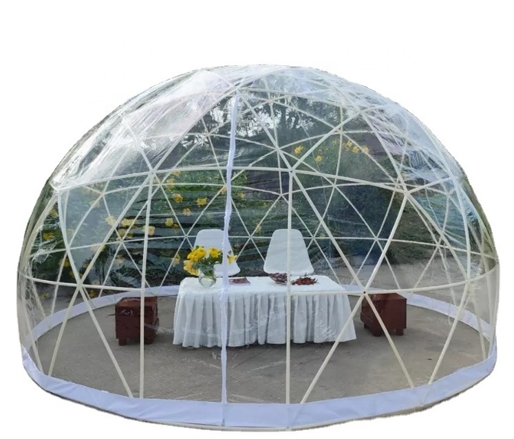 Outdoor Roof Pvc Heated Eco Prefab Transparent igloo Geodesic Dome Hotel glamping tent House bubble round dome tent For camping