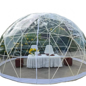 Outdoor Roof Pvc Heated Eco Prefab Transparent igloo Geodesic Dome Hotel glamping tent House bubble round dome tent For camping