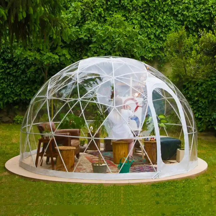 Brusen 3.6m Diameter Outdoor restaurant Cafe Bar Clear Dome Tent Dining Igloo