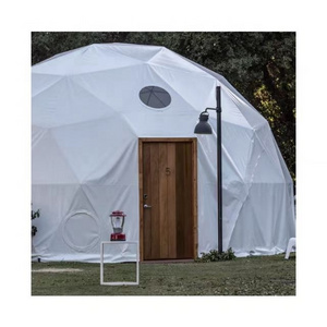 Brusen 7m Diameter Outdoor Igloo House Glamping Hotel Geodesic Dome Tent Kit With Bathroom