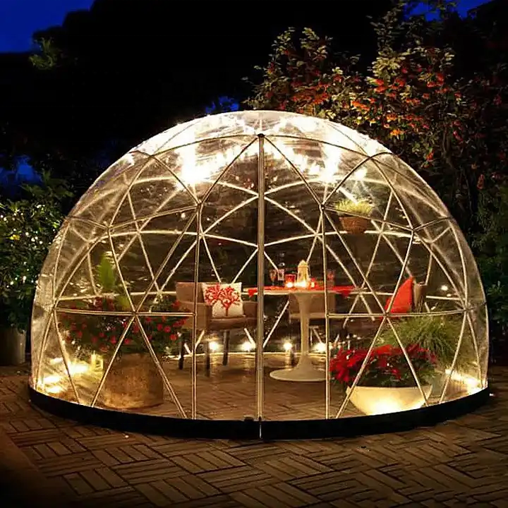 Brusen 3.6m Diameter Outdoor restaurant Cafe Bar Clear Dome Tent Dining Igloo