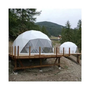 Dome Hotel glamping tent with bathroom Stove glamping pods geodesic round dome tents