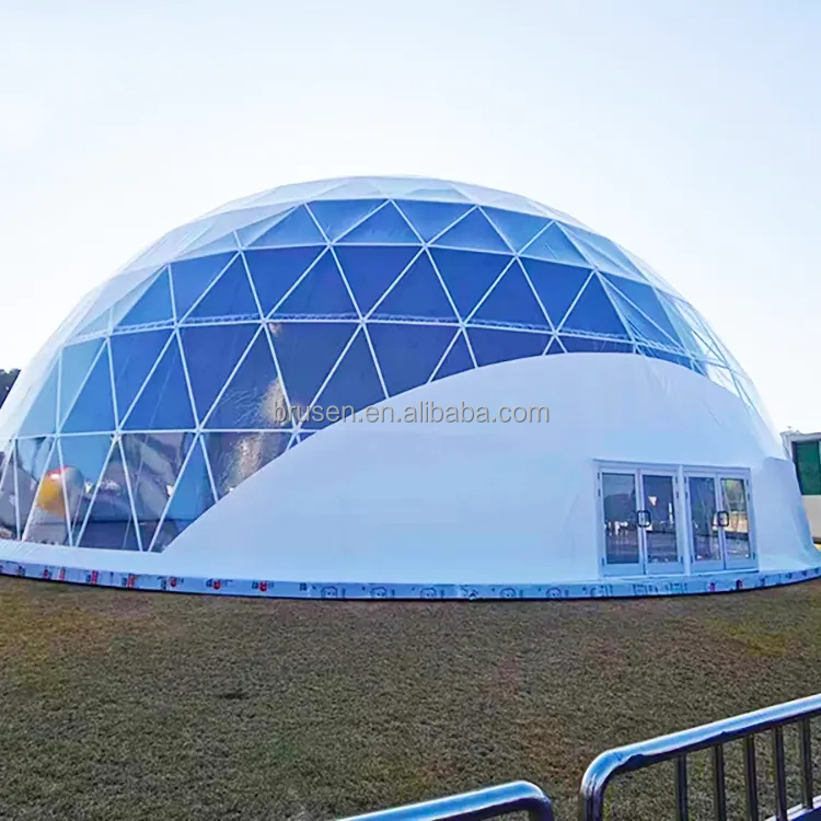 New White Camping Geo Dome Home Big Geodesic Dome Kit event Tents Waterproof Dome Hotel Tent Glamping Garden Glass Pvc Igloo