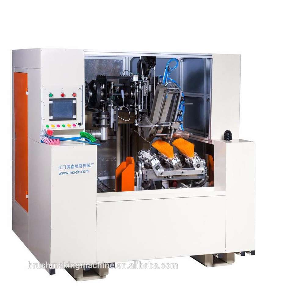 Automatic CNC 5 Axis 2 Drilling and 1 Tufting Brush / Broom Making Machine