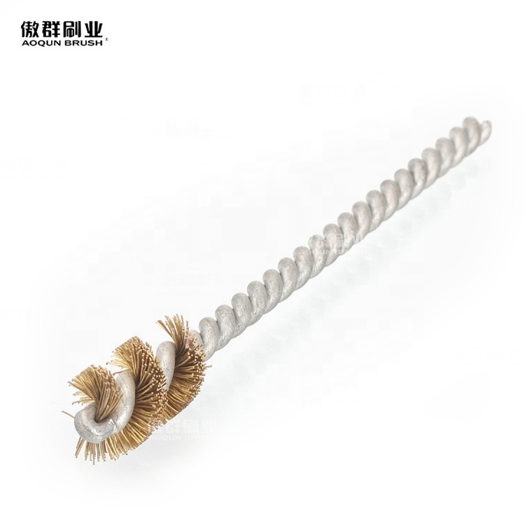 Elaborate brass shaft nylon abrasive and steel wire brushes/ filament for nylon abrasive brush