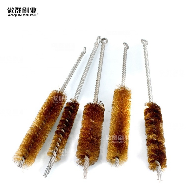 Elaborate brass shaft nylon abrasive and steel wire brushes/ filament for nylon abrasive brush