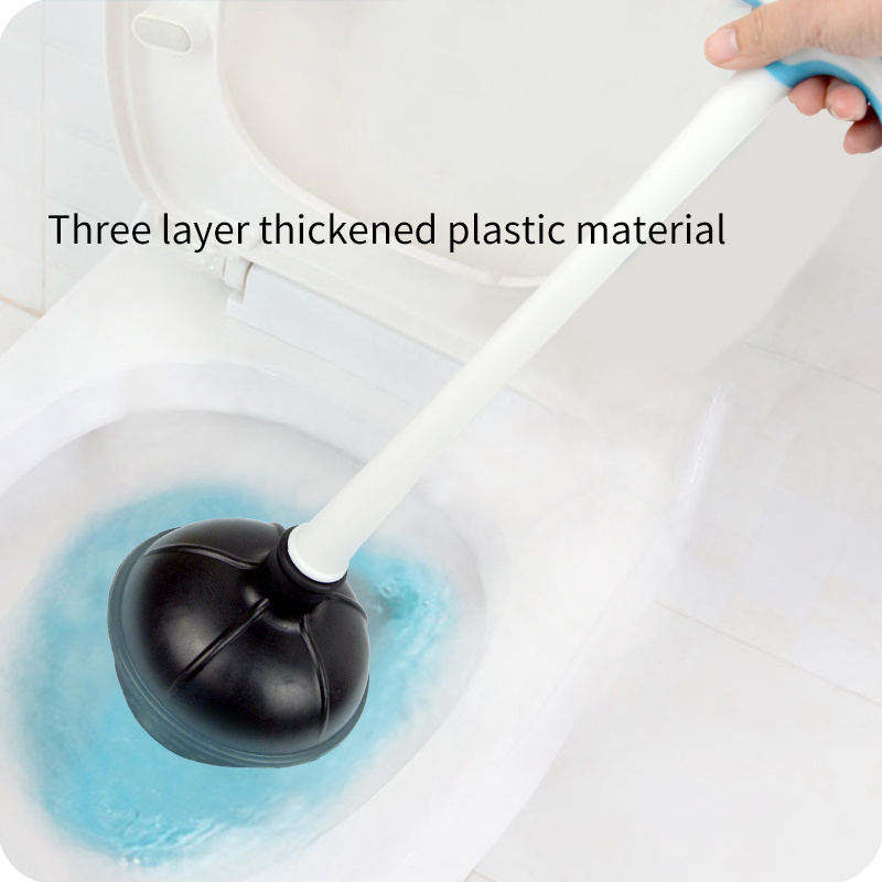 Stronger rubber toilet plunger with anti-skid handle labor saving Toilet plunger Rubber bulb head pump