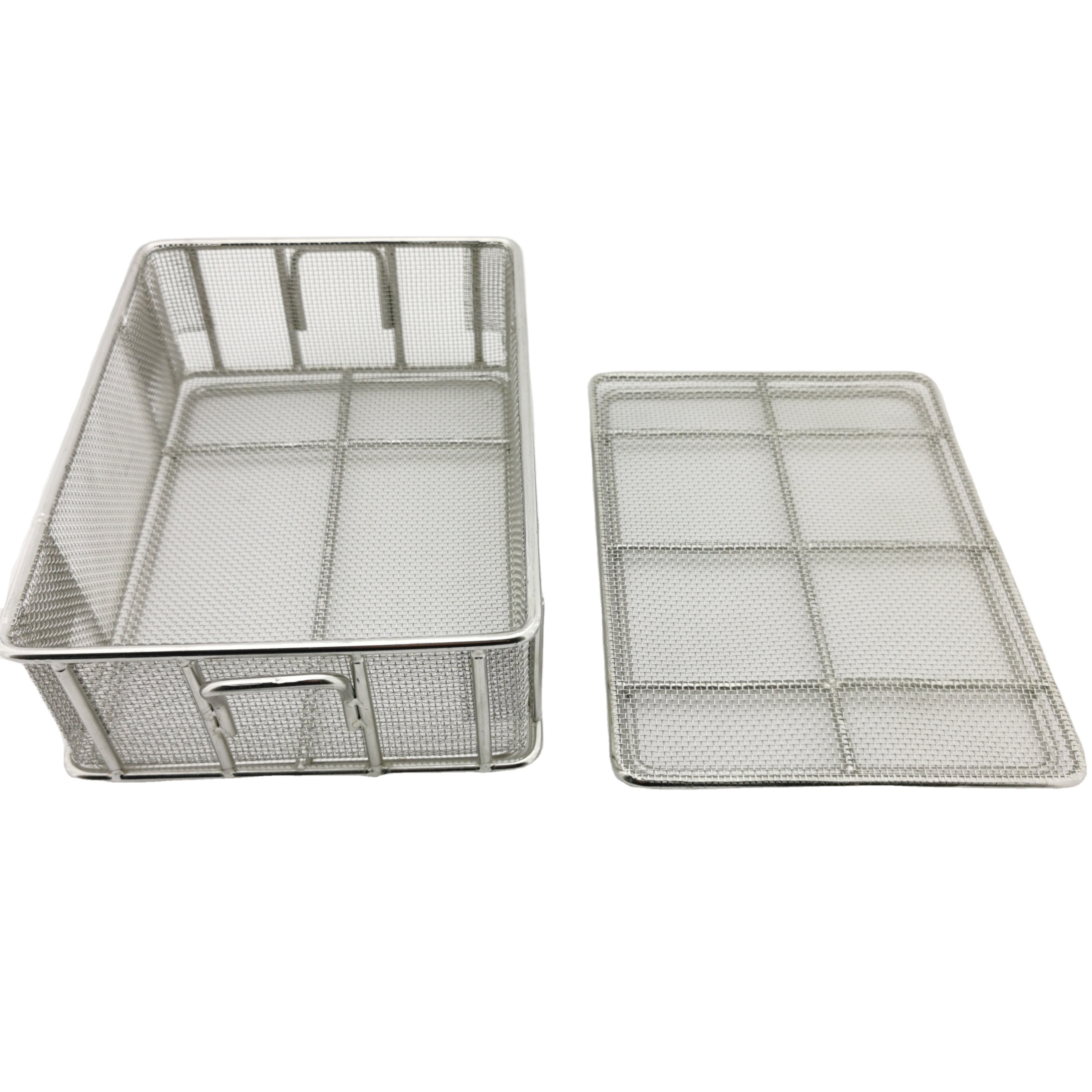 stainless steel wire mesh medical disinfect tray/medical tray/Heat treat 304 stainless steel wire mesh Bulk wire baskets