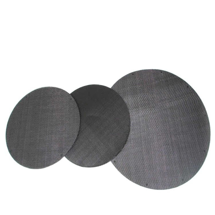 Rimmed 50 60 75 100 micron round stainless steel mesh filter disc